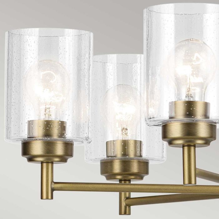 Winslow 6 lt Chandelier - Natural Brass