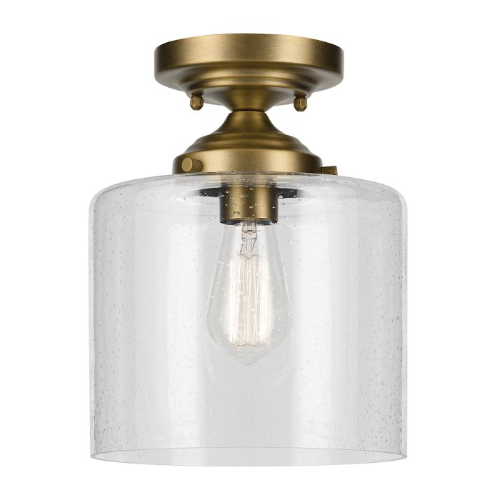 Winslow 1 lt Ceiling Semi-Flush - Natural Brass