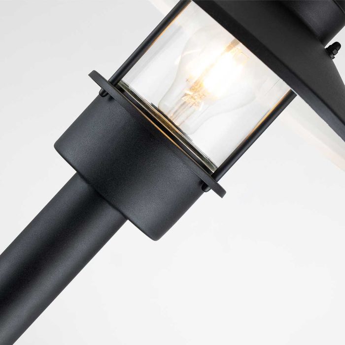 Klampenborg 1 Light Bollard - Black
