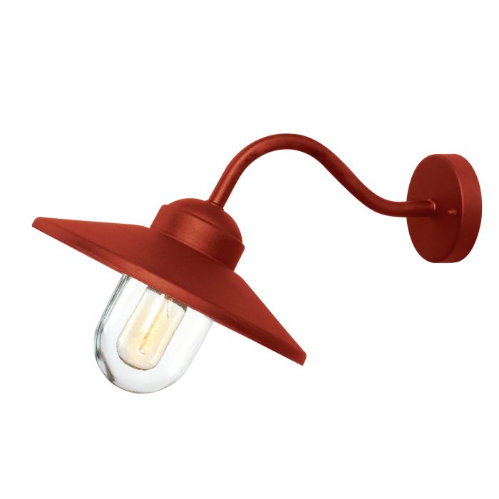 Klampenborg 1 lt Wall Lantern - Oxide Red