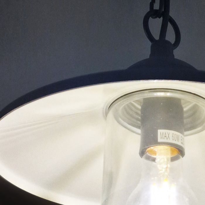 Klampenborg 1 Light Chain Lantern - Black