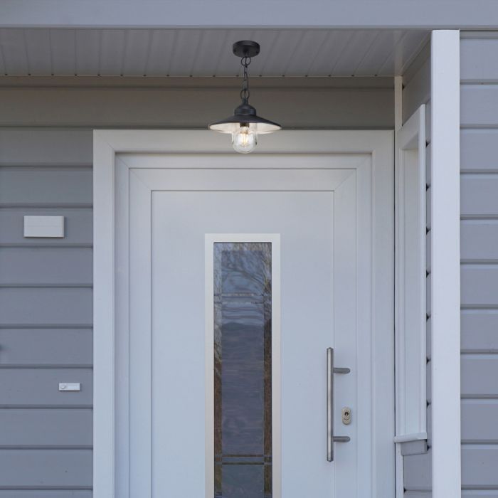 Klampenborg 1 Light Chain Lantern - Black