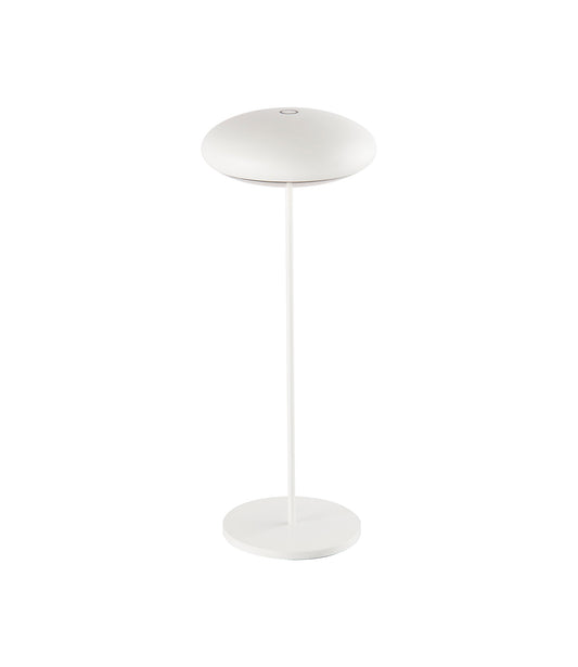 Klappen Battery Operated Table Lamp With USB Cable, 2.2W LED, 3000K, 188lm, IP54, White, 3yrs Warranty by Mantra