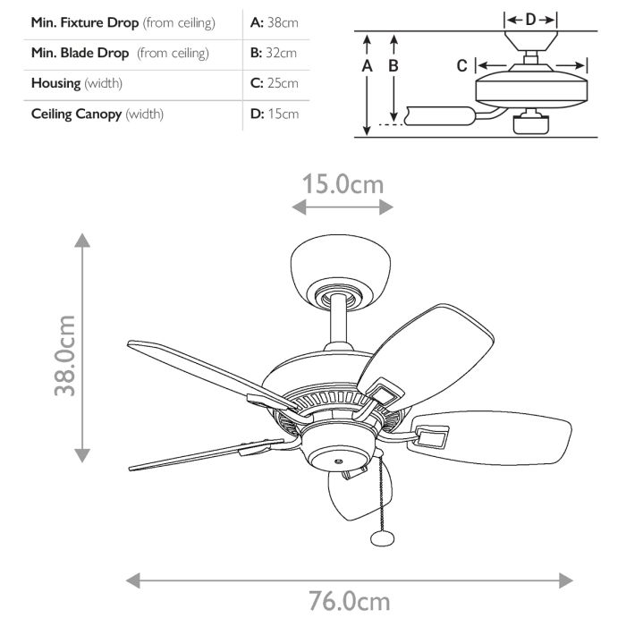 Canfield - 30in / 76cm Fan - Brushed Nickel