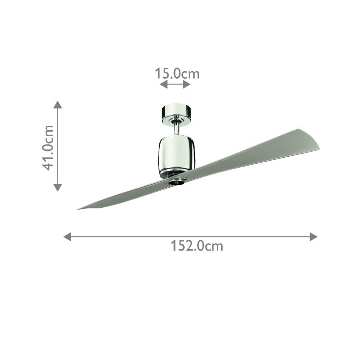 Ferron - 60in / 152cm Fan - Polished Nickel
