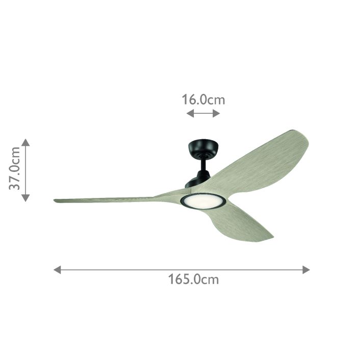 Imari - 65in / 165cm Fan - Satin Black