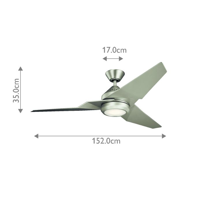 Jade - 60in / 152cm Fan - Brushed Nickel