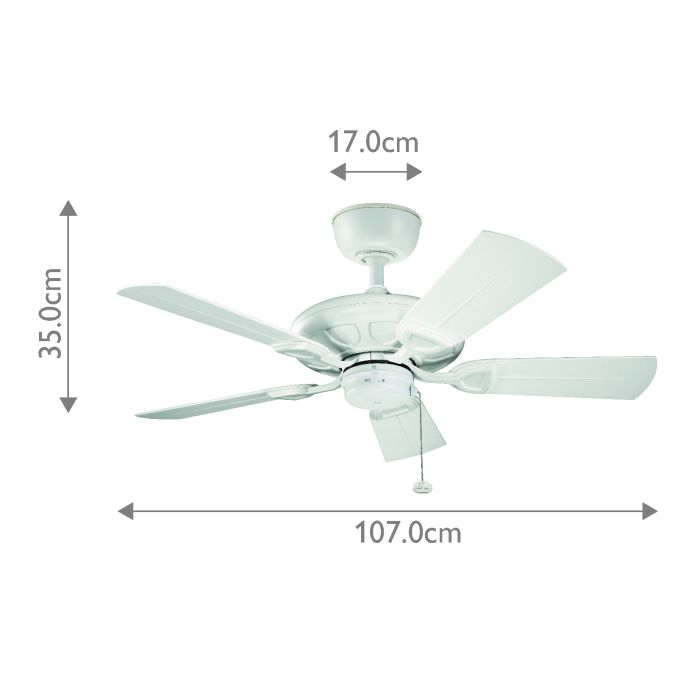 Kevlar - 42in / 107cm Fan - Matte White