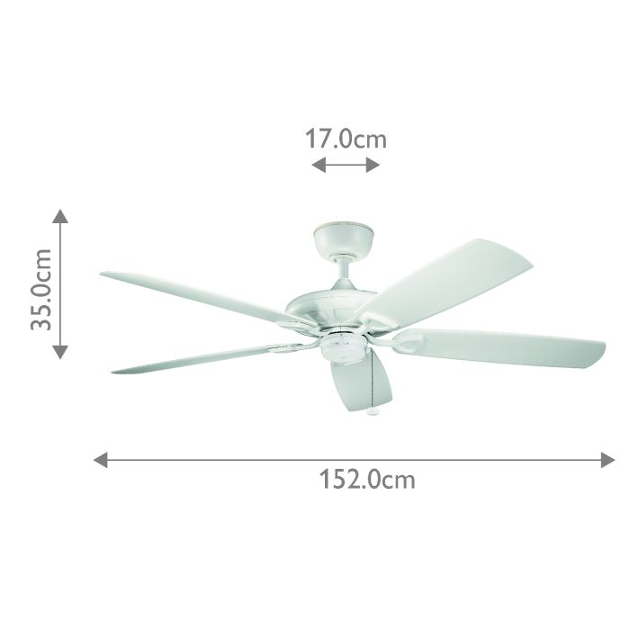 Kevlar - 60in / 152cm Fan - Matte White