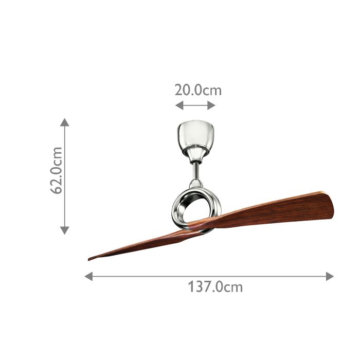 Link - 54in / 137cm Fan - Polished Nickel