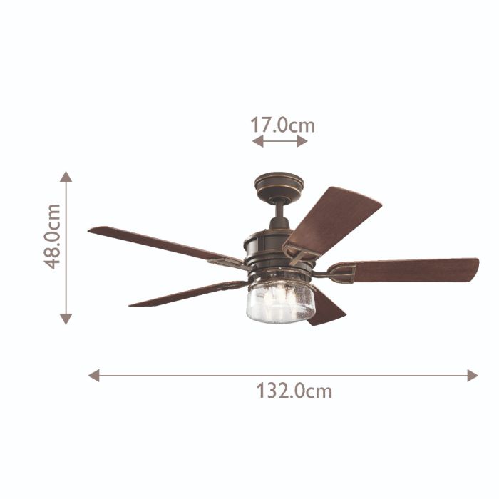 Lyndon Patio - 52in / 132cm Fan - Olde Bronze