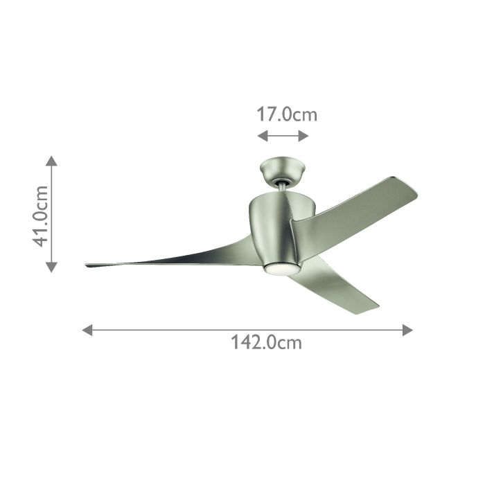 Phree - 56in / 142cm Fan - Brushed Nickel