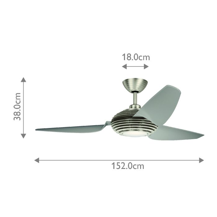 Voya - 60in / 152cm Fan - Brushed Stainless Steel