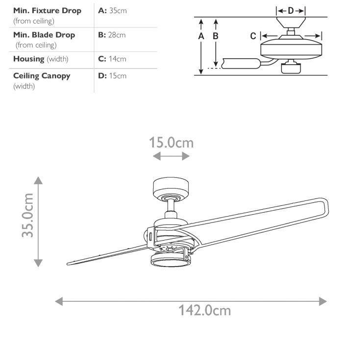 Xety - 56in / 142cm Fan - Brushed Nickel