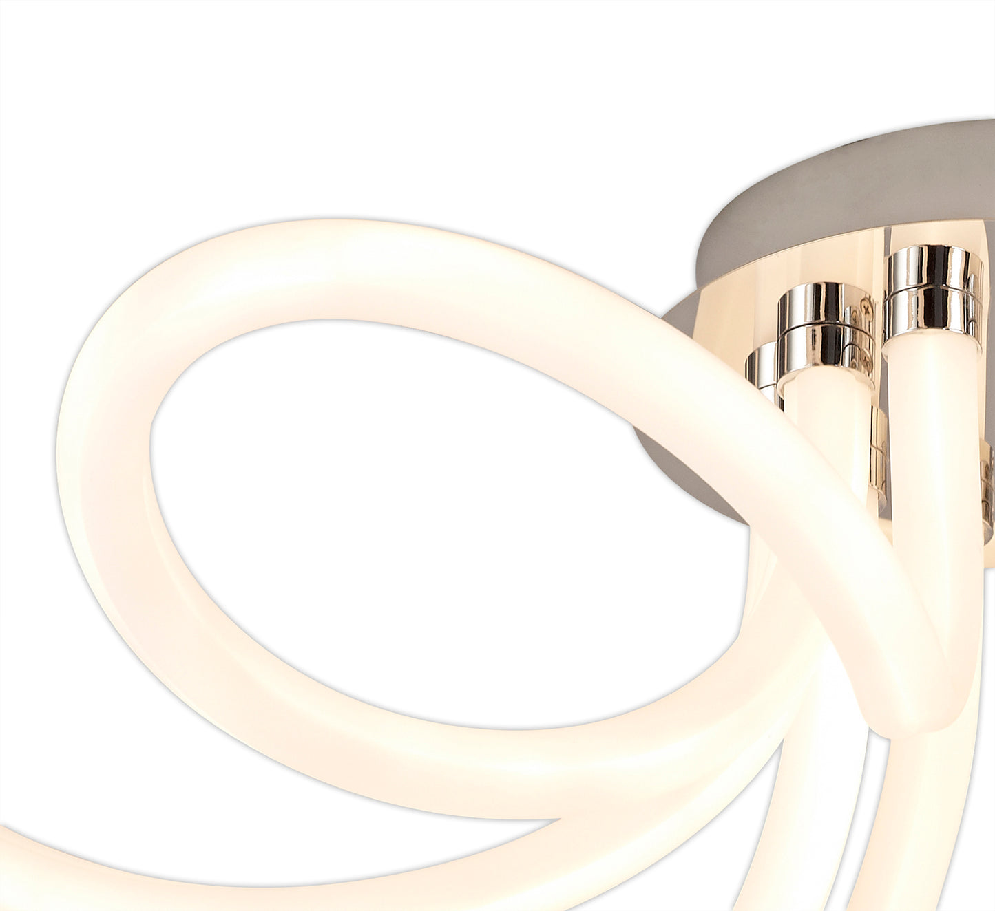 Knot II Ceiling, 60W LED, 3000K, 4500lm, IP20, Chrome, 3yrs Warranty by Mantra