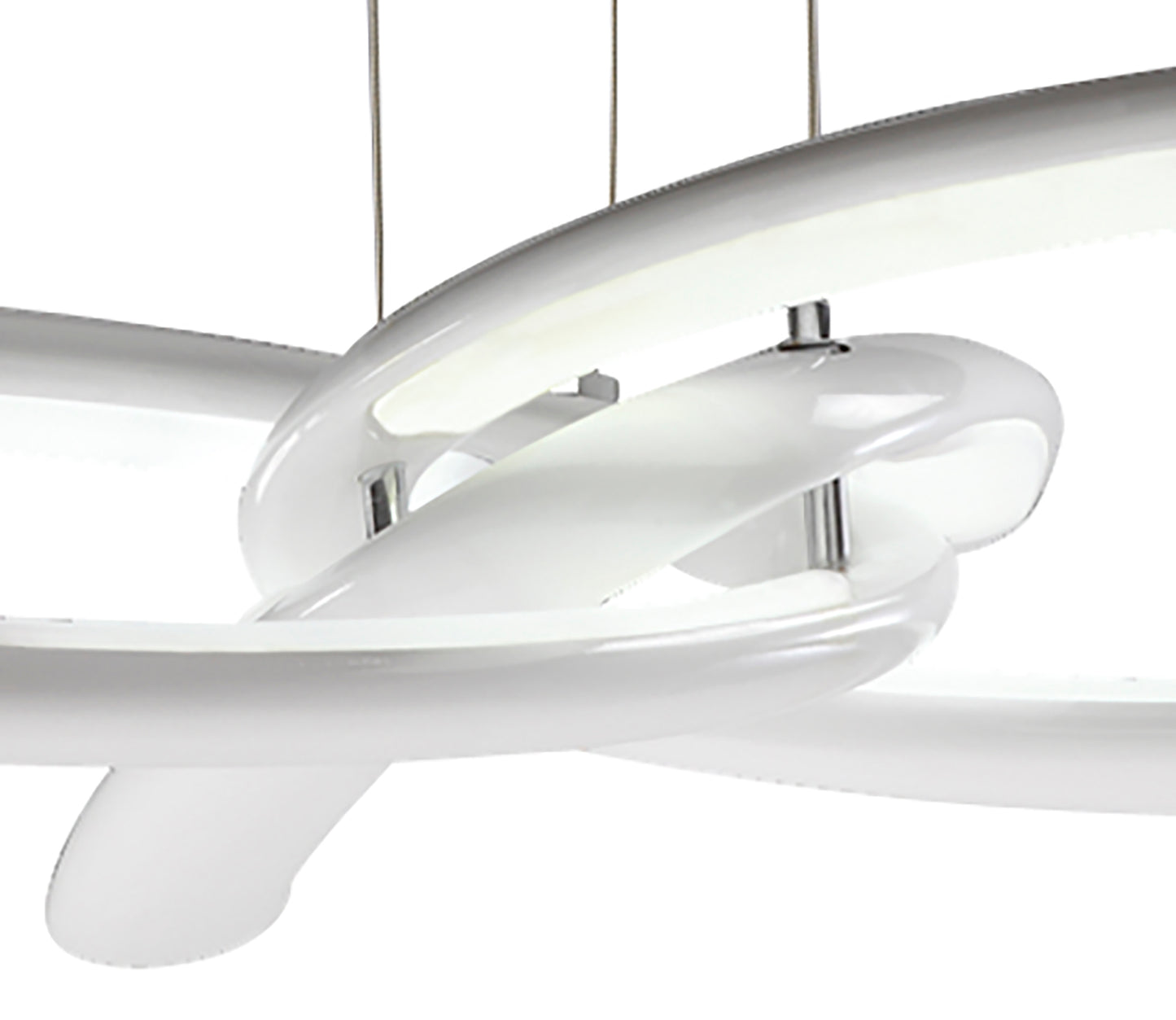 Knot Pendant 36W LED 3000K,3600lm,Gloss White/White Acrylic/Polished Chrome,3yrs Warranty by Mantra