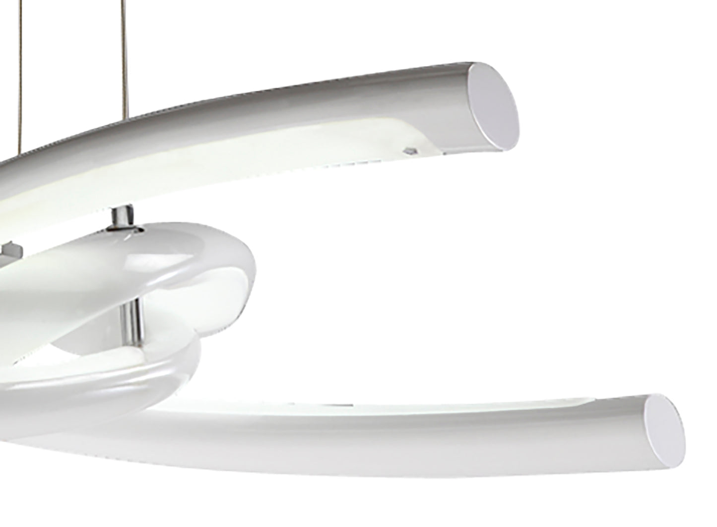 Knot Pendant 36W LED 3000K,3600lm,Gloss White/White Acrylic/Polished Chrome,3yrs Warranty by Mantra