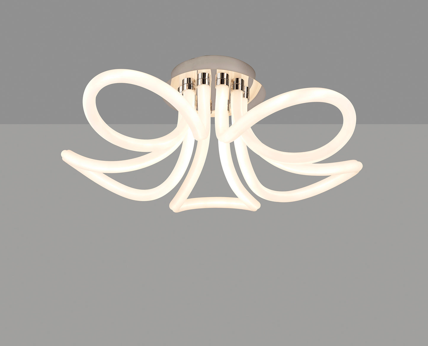 Knot II Ceiling, 60W LED, 3000K, 4500lm, IP20, Chrome, 3yrs Warranty by Mantra