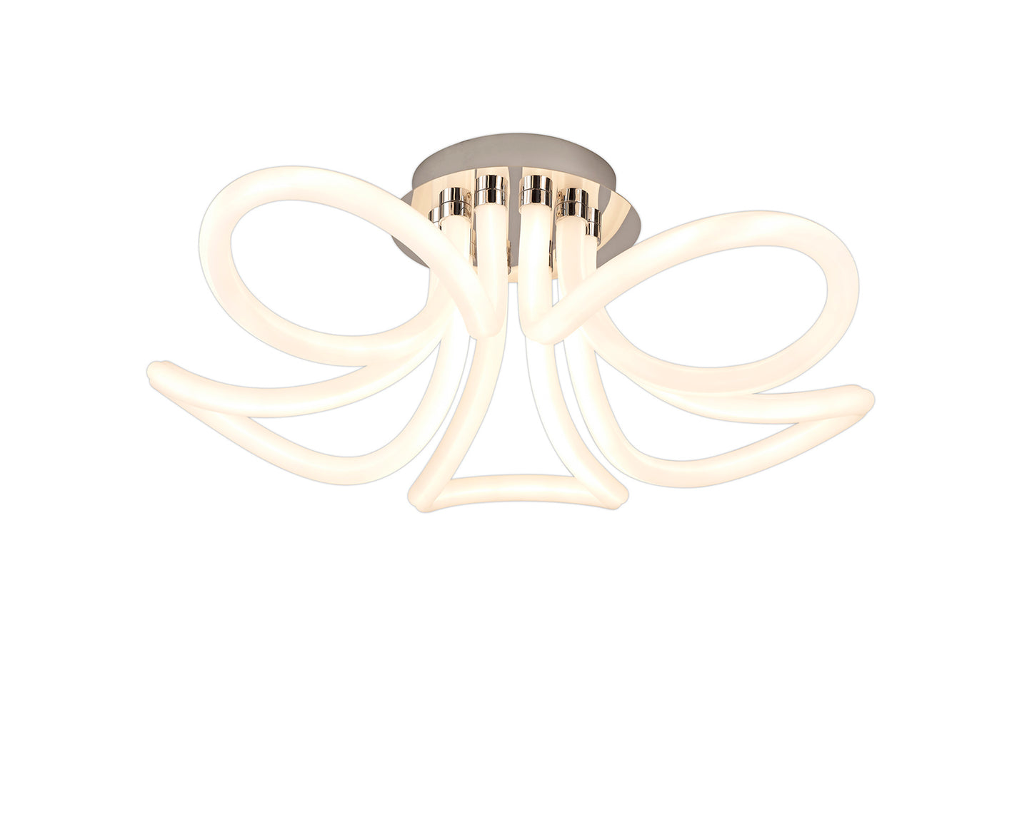 Knot II Ceiling, 60W LED, 3000K, 4500lm, IP20, Chrome, 3yrs Warranty by Mantra