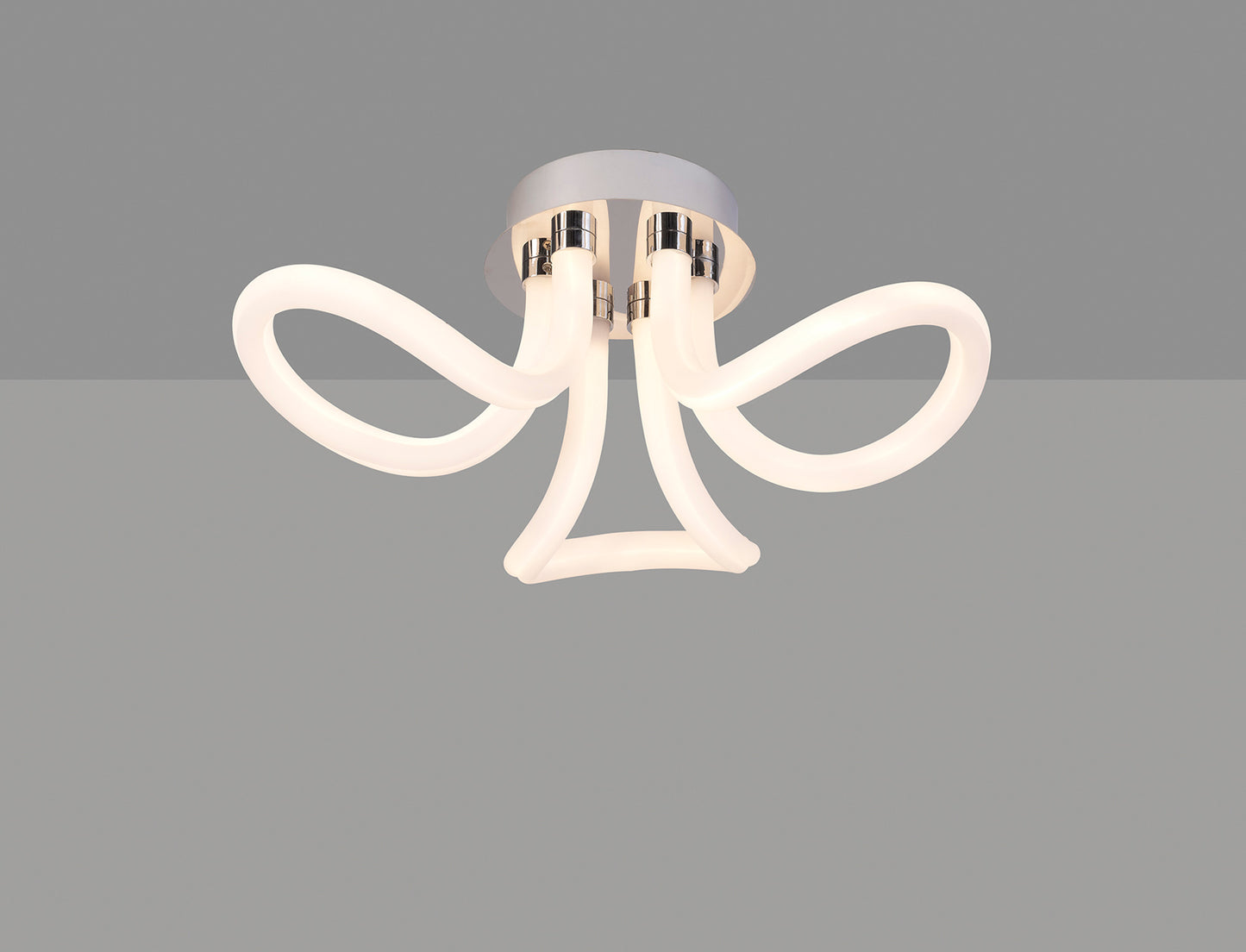 Knot II Ceiling, 40W LED, 3000K, 3000lm, IP20, Chrome, 3yrs Warranty by Mantra