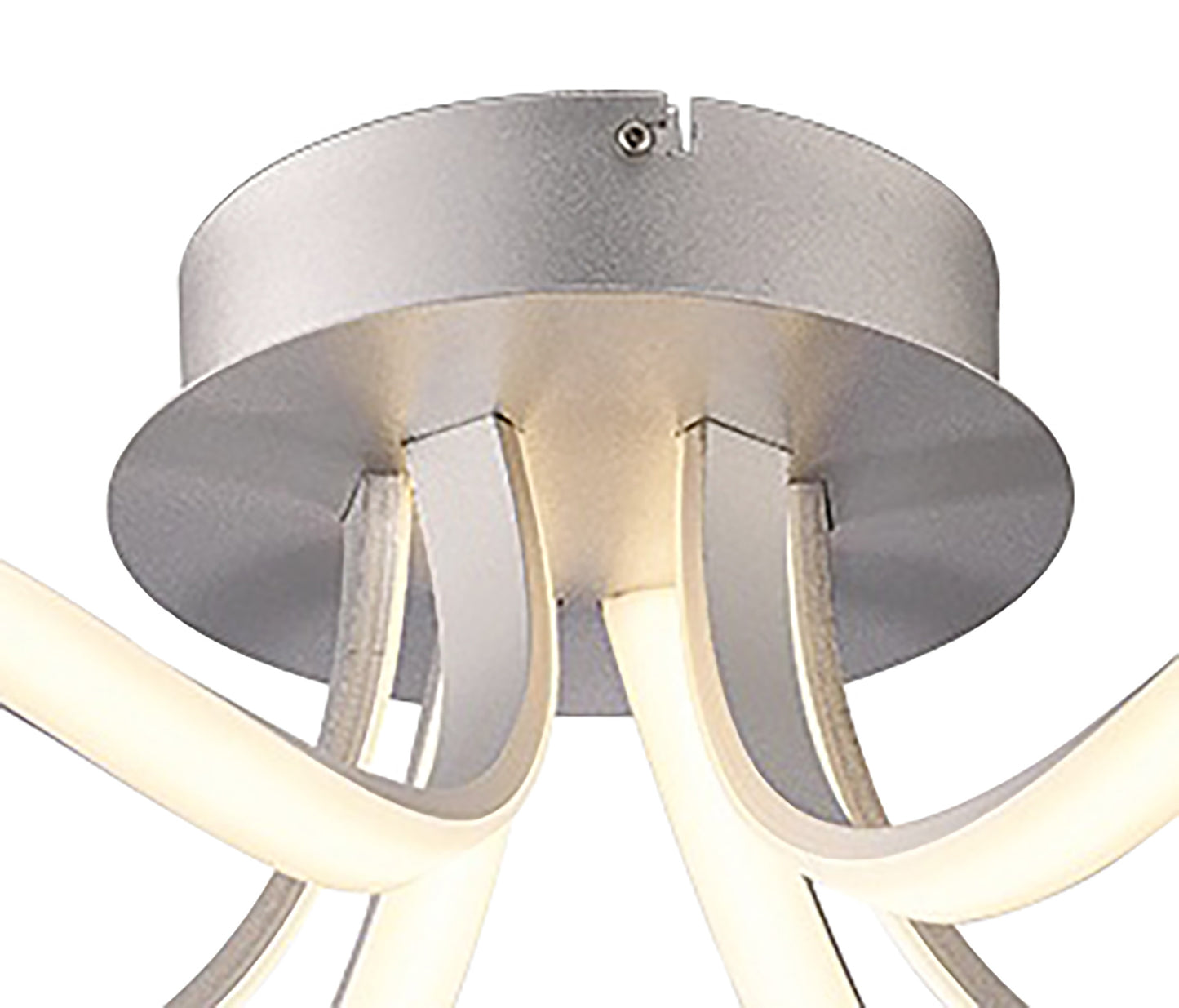 Knot Ceiling 36W LED 3 Looped Arms 3000K, 2850lm, Silver/Frosted Acrylic, 3yrs Warranty by Mantra