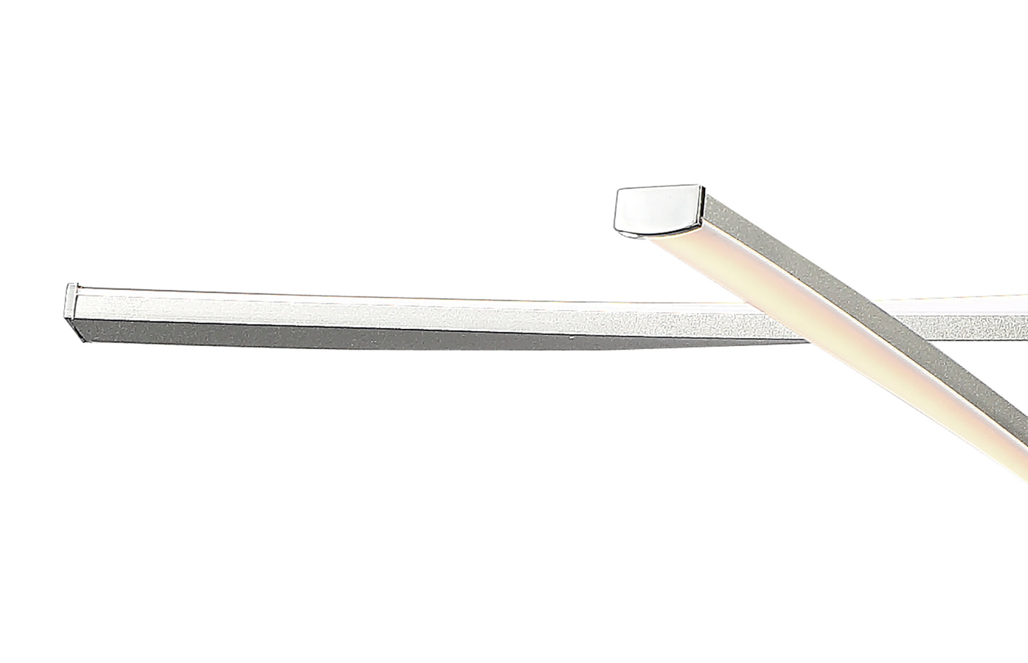 Knot Telescopic\Semi Flush 45W LED Curved Arms 3000K, 3150lm, Silver/Frosted Acrylic/Polished Chrome, 3yrs Warranty by Mantra