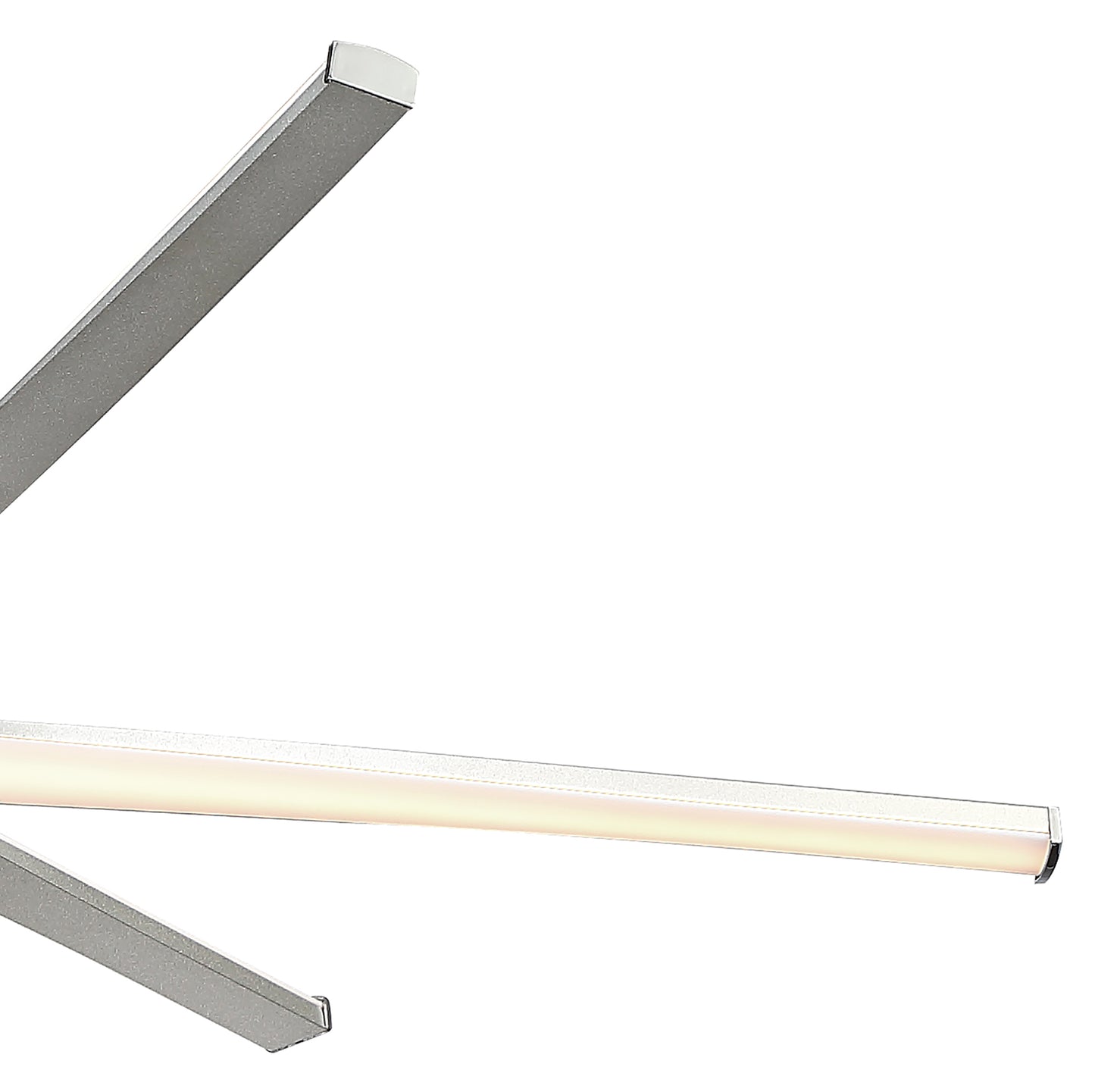 Knot Telescopic\Semi Flush 45W LED Curved Arms 3000K, 3150lm, Silver/Frosted Acrylic/Polished Chrome, 3yrs Warranty by Mantra