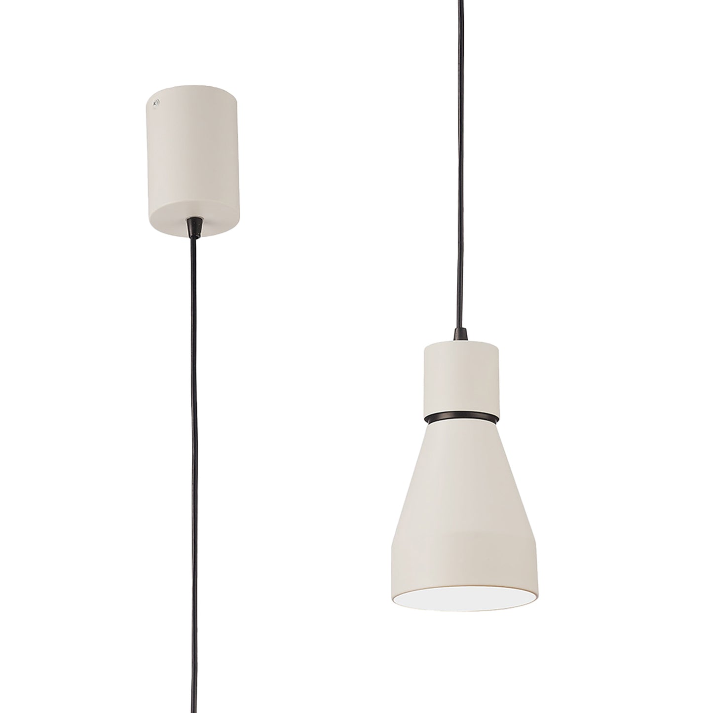 Kos Pendant Small 11cm Round 1 x E27, Matt White by Mantra