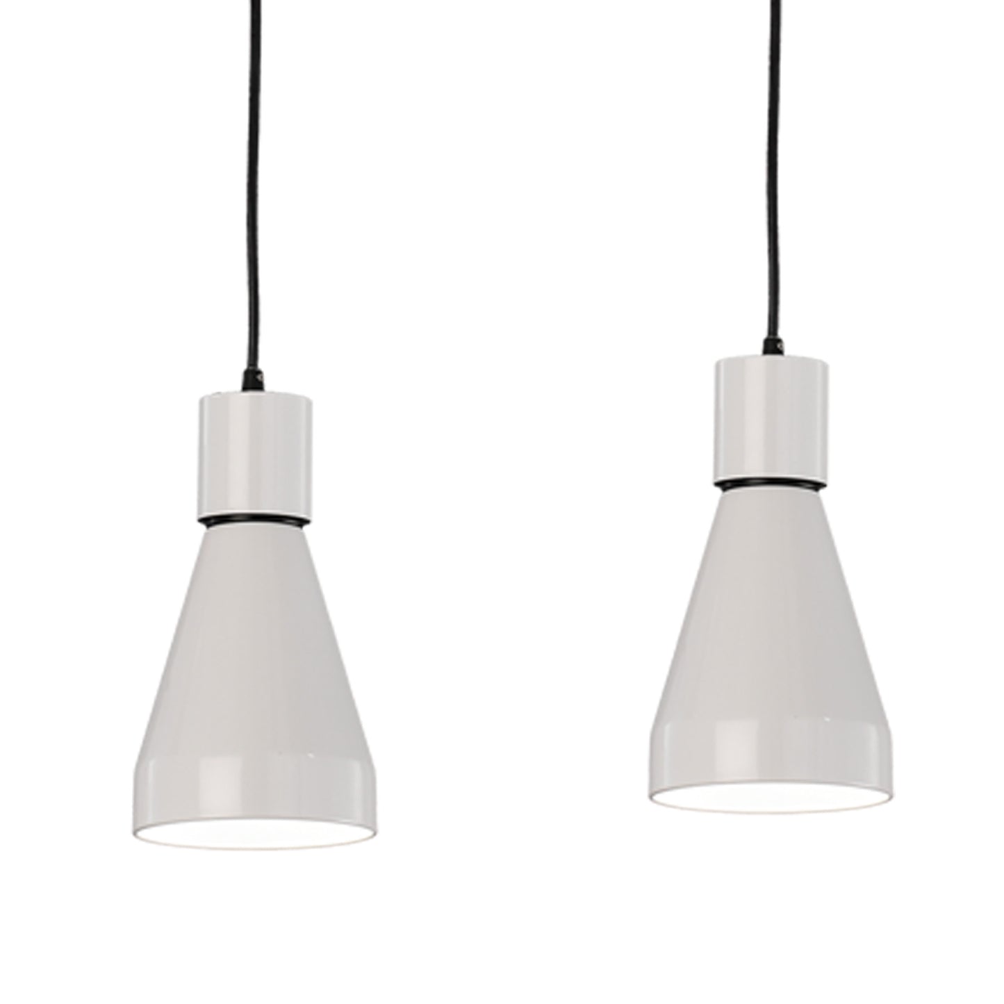 Kos Linear Pendant 4L 4 x E27 Max 40W, White / Black by Mantra