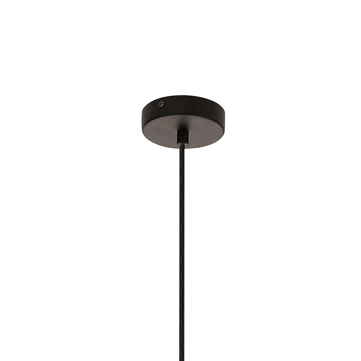 Kriss Cylinder Pendant, 1 Light GU10, Black/Black Glass Shade With Inner Lined Funnel Glass by Mantra