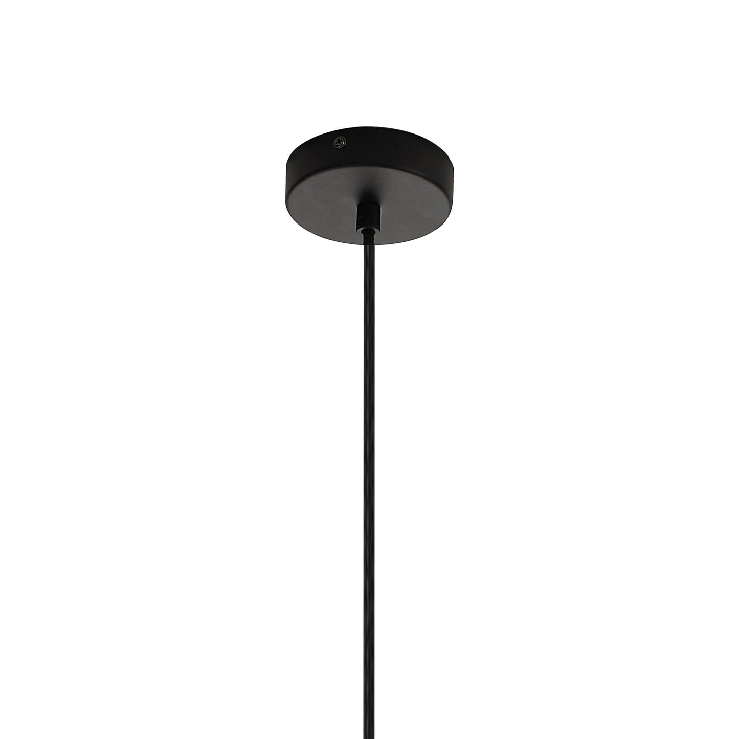 Kriss Squircle Pendant, 1 Light GU10, Black/Black Glass Shade With Inner Lined Funnel Glass by Mantra