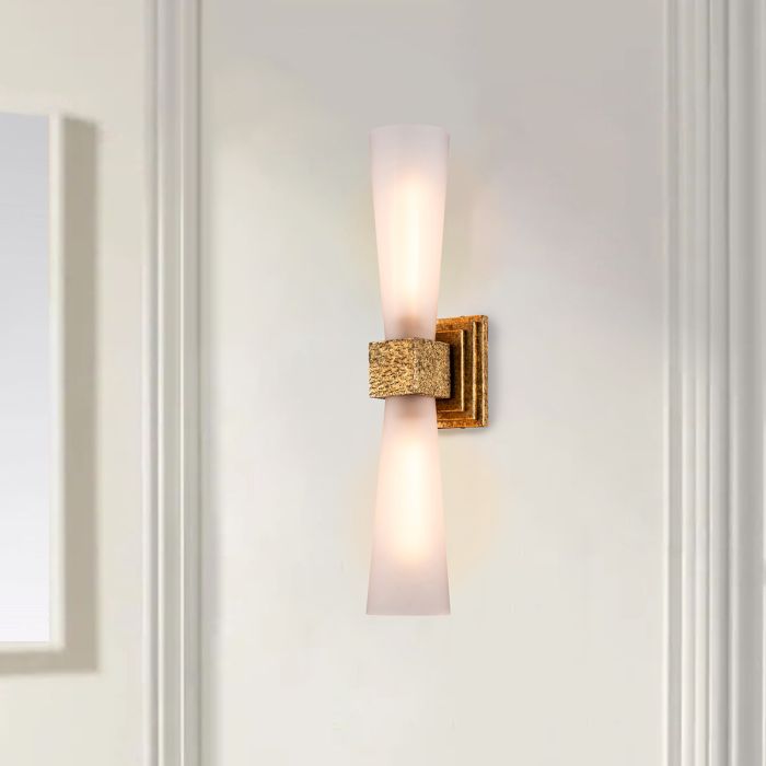 Kristy 2 lt Wall Light - Distressed Gold
