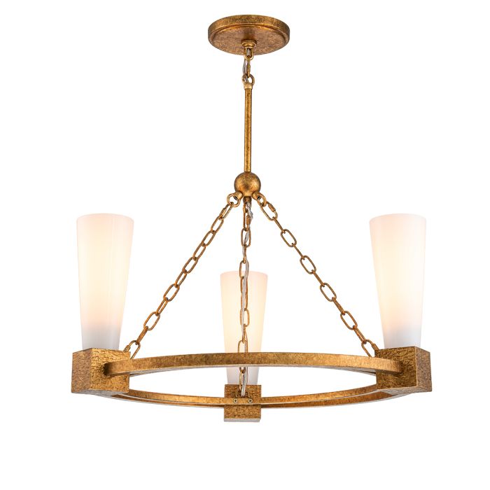 Kristy 3 lt Chandelier - Distressed Gold