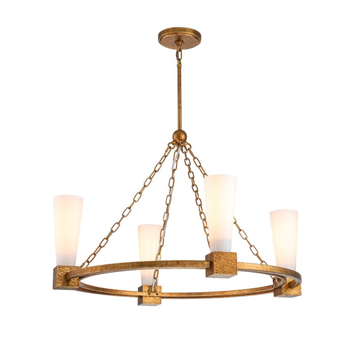 Kristy 4 lt Chandelier - Distressed Gold
