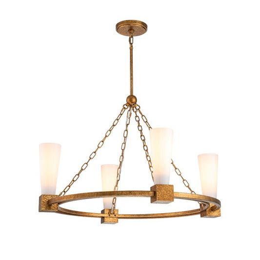 Kristy 4 lt Chandelier - Distressed Gold