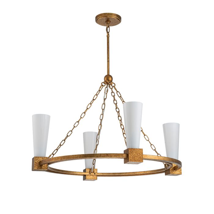 Kristy 4 lt Chandelier - Distressed Gold