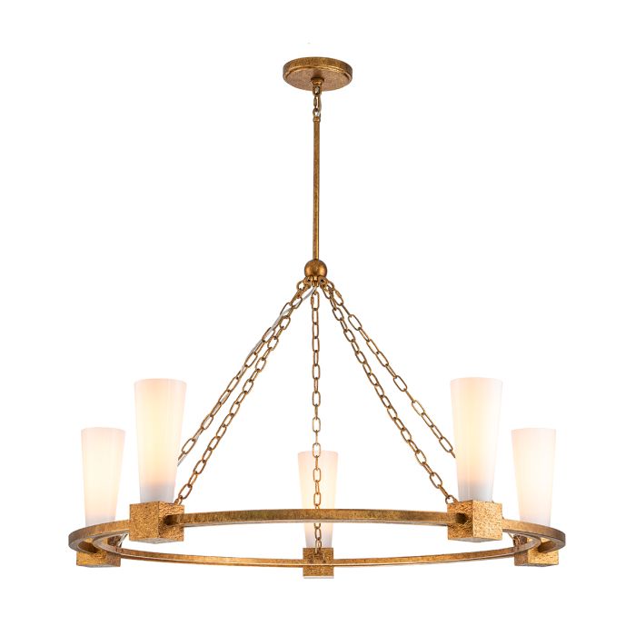 Kristy 5 lt Chandelier - Distressed Gold