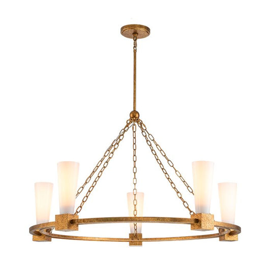 Kristy 5 lt Chandelier - Distressed Gold