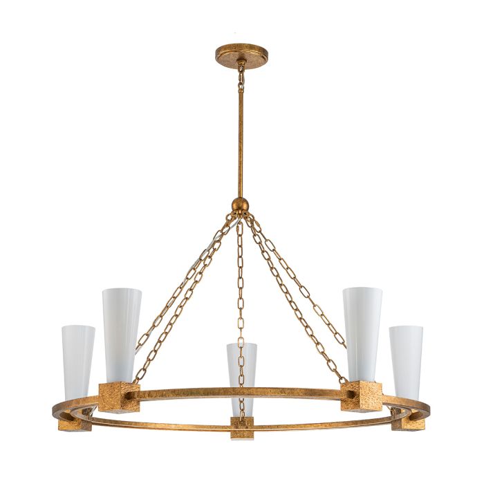 Kristy 5 lt Chandelier - Distressed Gold
