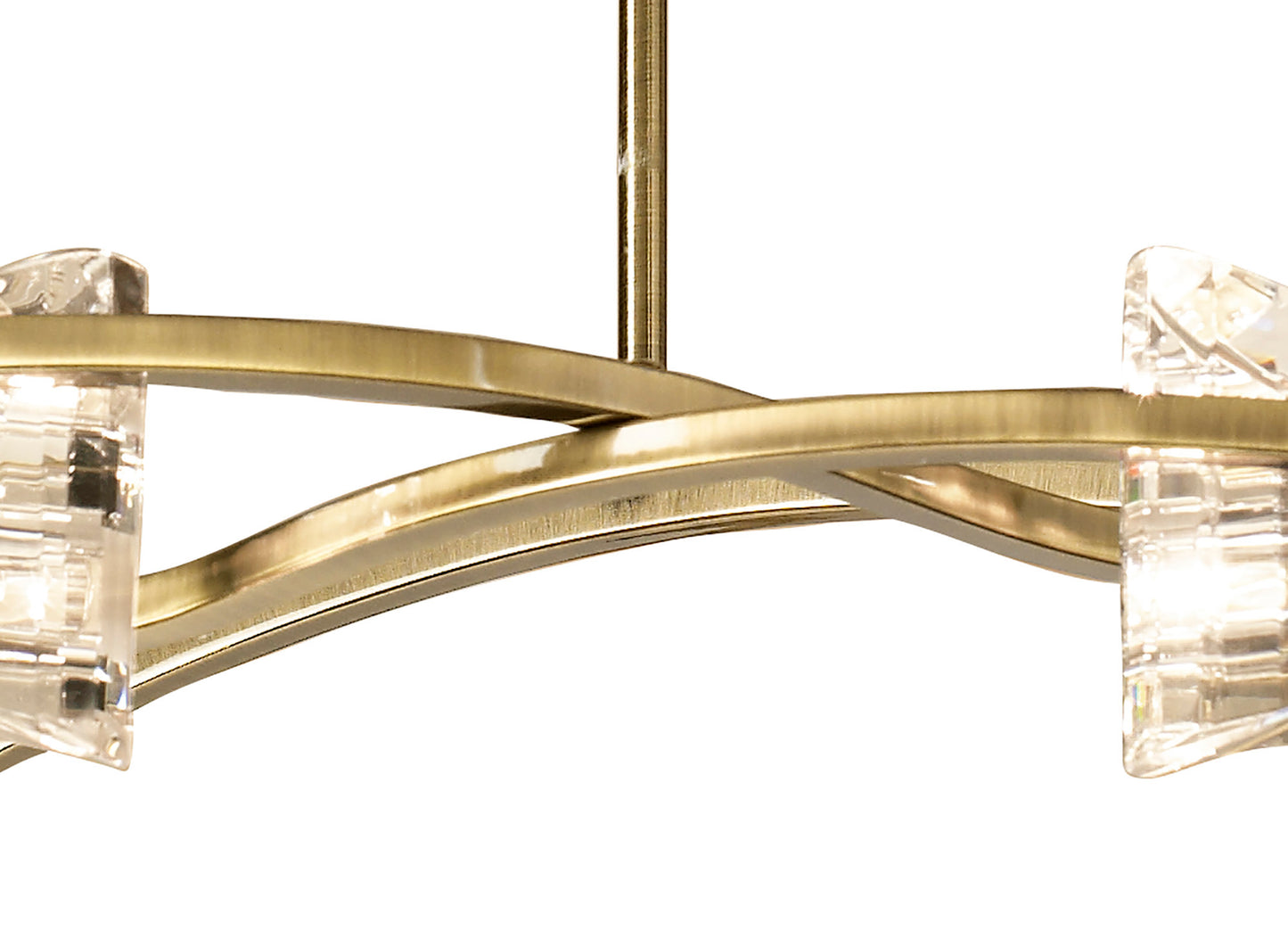 Kromo Telescopic 6 Light G9 Round, Antique Brass by Mantra