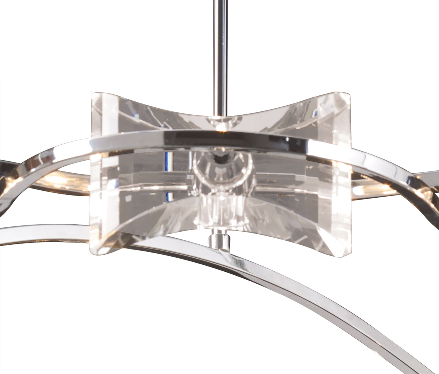 Kromo Telescopic 8 Light G9 Round, Polished Chrome by Mantra