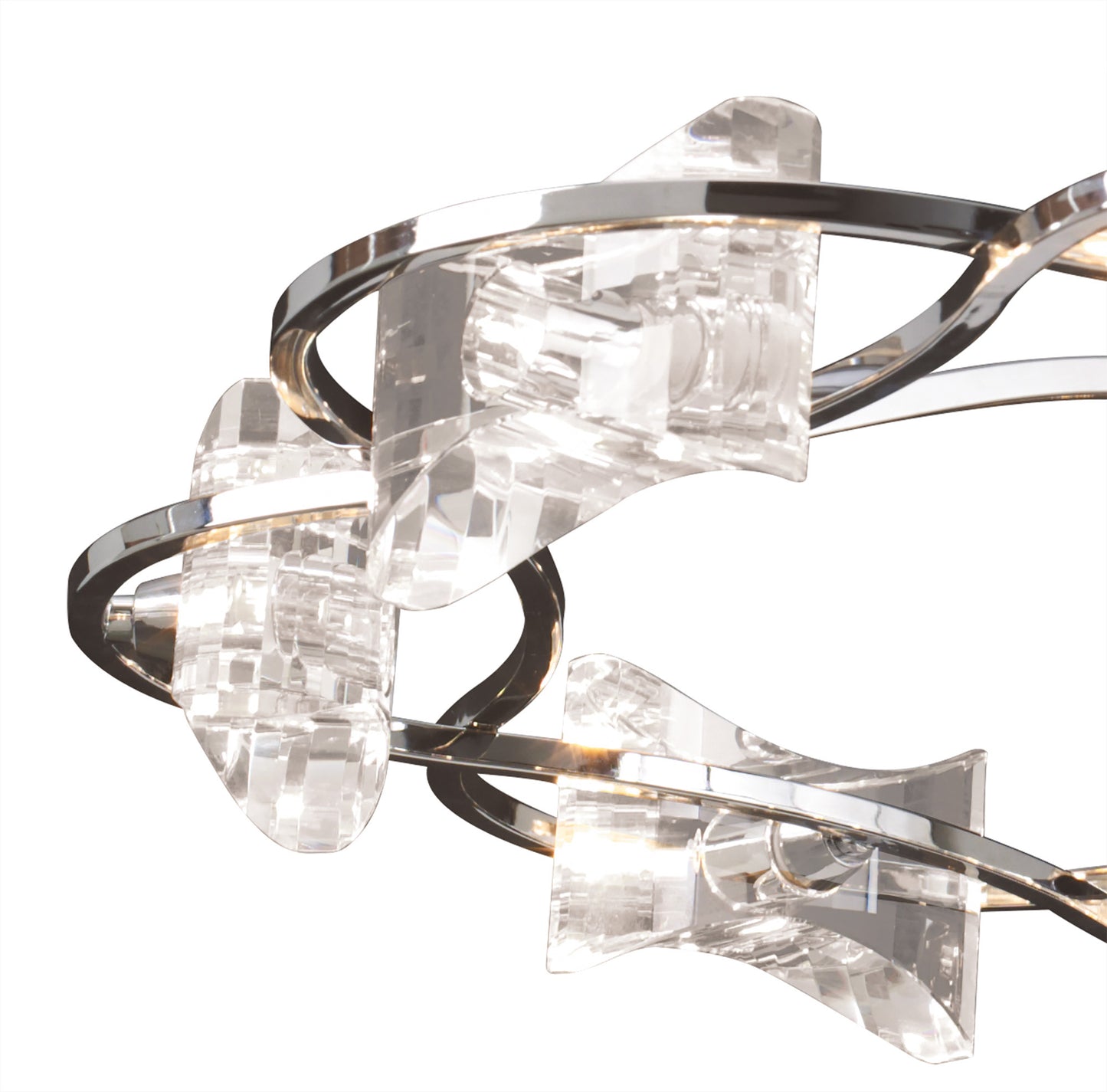 Kromo Telescopic 8 Light G9 Round, Polished Chrome by Mantra
