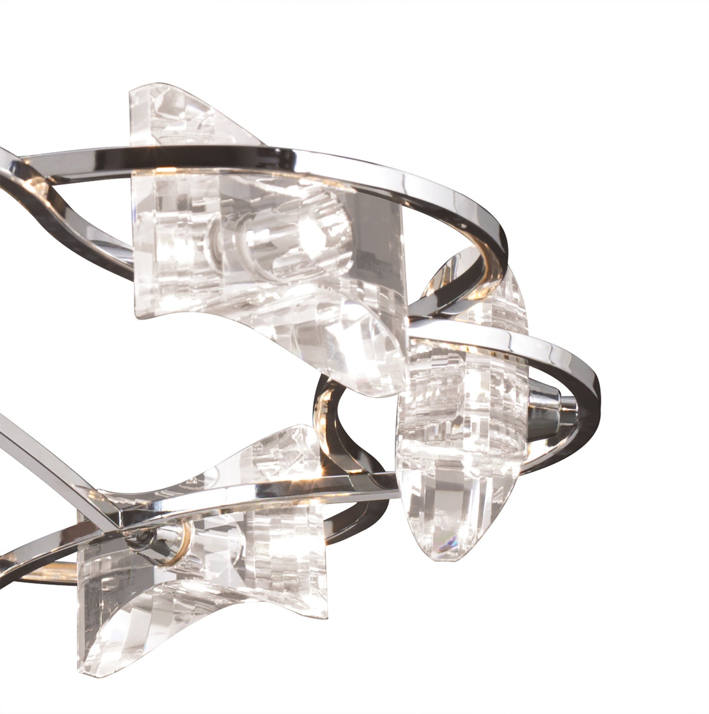 Kromo Telescopic 8 Light G9 Round, Polished Chrome by Mantra