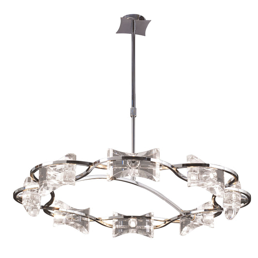 Kromo Telescopic 8 Light G9 Round, Polished Chrome by Mantra