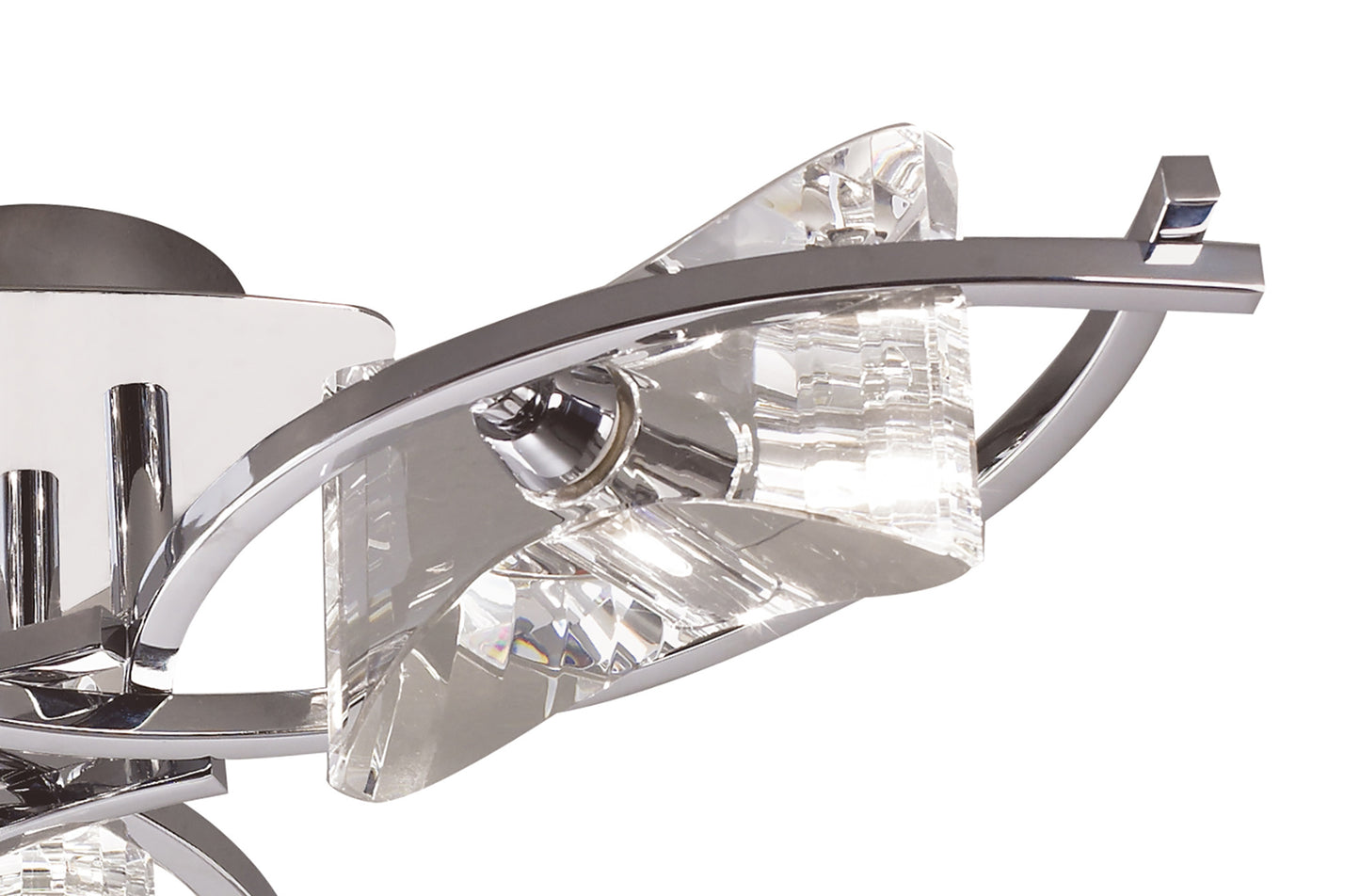 Kromo Ceiling 3 Light G9, Polished Chrome by Mantra