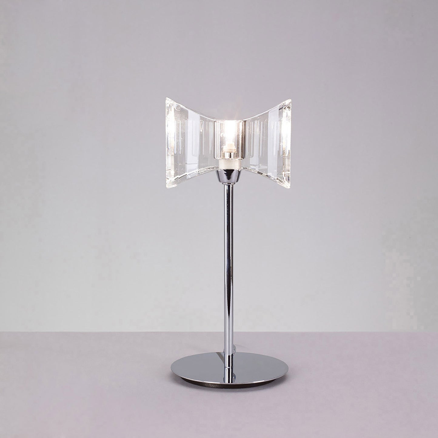 Kromo Table Lamp 1 Light G9 Sraight Frame, Polished Chrome by Mantra