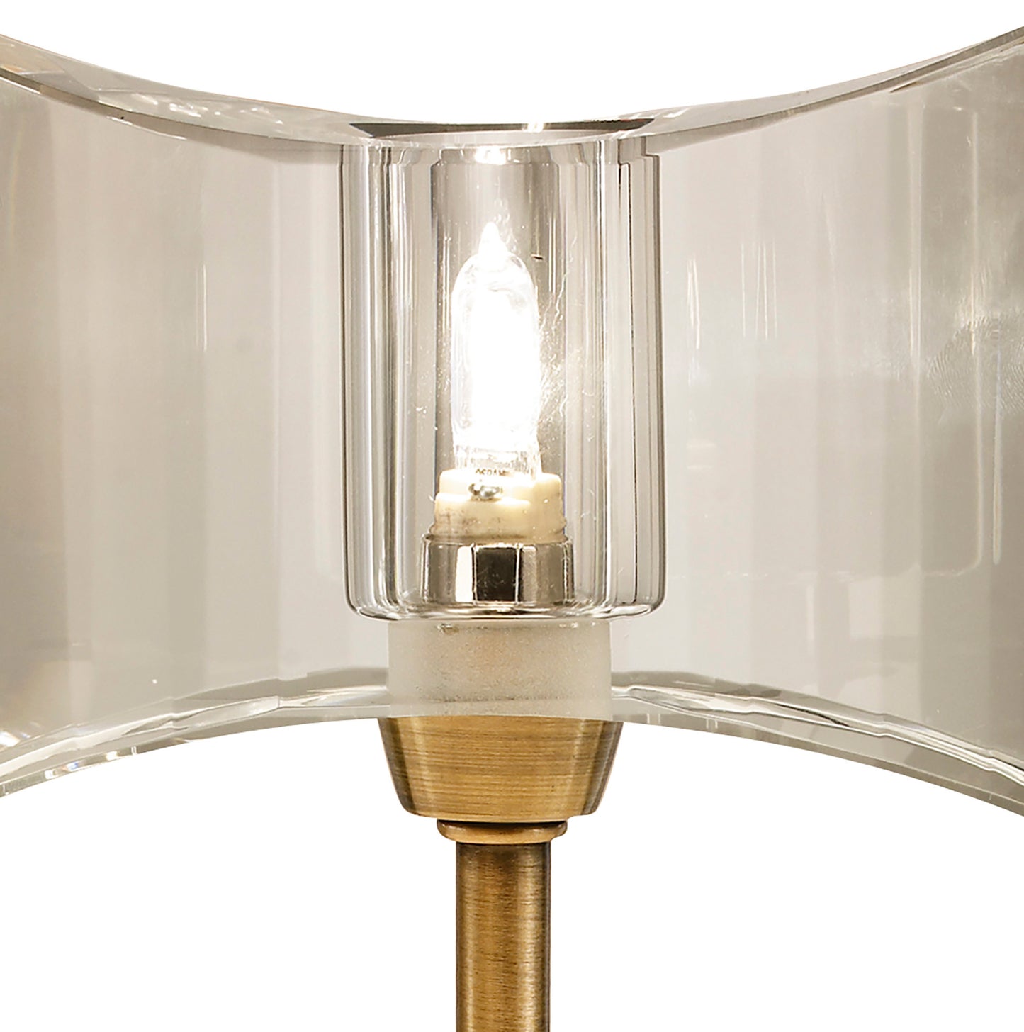 Kromo Table Lamp 1 Light G9 Sraight Frame, Antique Brass by Mantra