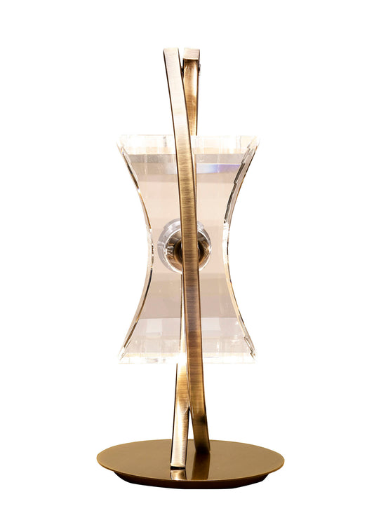 Kromo Table Lamp 1 Light G9 Looped Frame, Antique Brass by Mantra