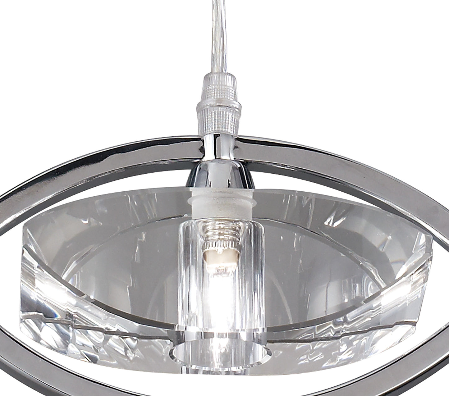 Kromo Pendant 1 Light G9, Polished Chrome by Mantra