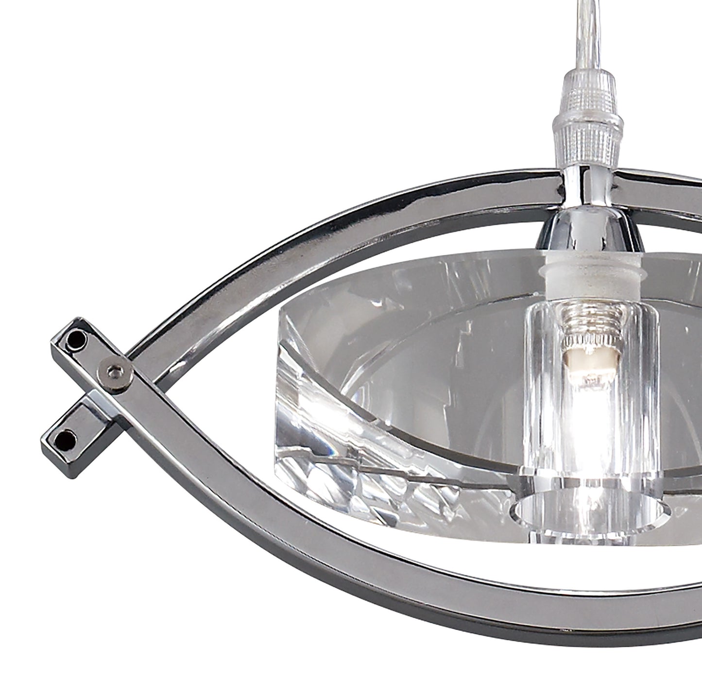 Kromo Pendant 1 Light G9, Polished Chrome by Mantra